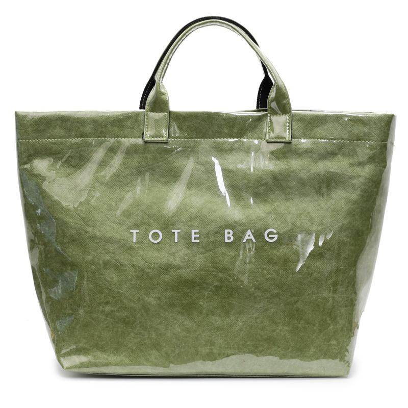 

INS Popular Letter Prints Transparent Jelly Bag For Women PVC Waterproof Large Capacity Shoulder Shopper Totes Designer Handbags 46x31x13cm
