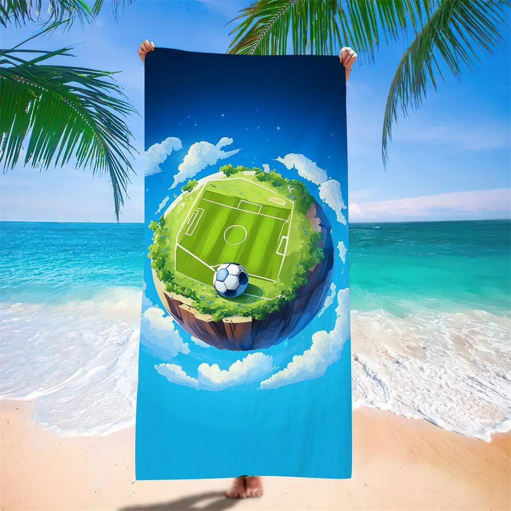 Wasserabsorbierendes Tragbares Fußball-Strandtuch für Erwachsene Europäisches, Amerikanisches Und Südamerikanisches Badetuch Digitale Druckerei Fabrik