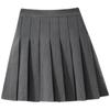 2024 Women's High Waist Pleated Midi Skirt - Spring/Autumn Slimming A-Line, Anti-Exposure, Black/Grey