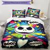 3pcs Duvet Cover Set (1*Duvet Cover + 2*Pillowcase, Without Core), The Nightmare Before Christmas Print Soft All‑Season Bedding Set, Home Bedroom Deco