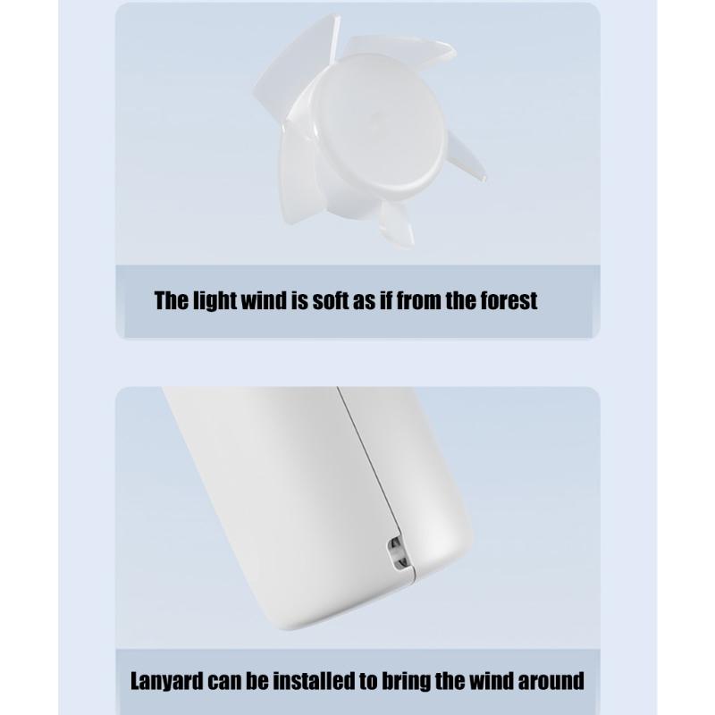 Handheld Cooling Fan Portable USB Charging Electric Fan with Adjustable Three Speed Setting for Home Or Outdoor Activity