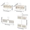 Multi-functional Sock Drying Rack Foldable Rotatable Clothes Hanger with Clips Windproof Space Saving Socks Hanger Clip