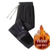 Men's Fleece-Lined Corduroy Joggers: Autumn/Winter Elastic Waist Casual Pants, Korean-Style Trendy and Versatile.