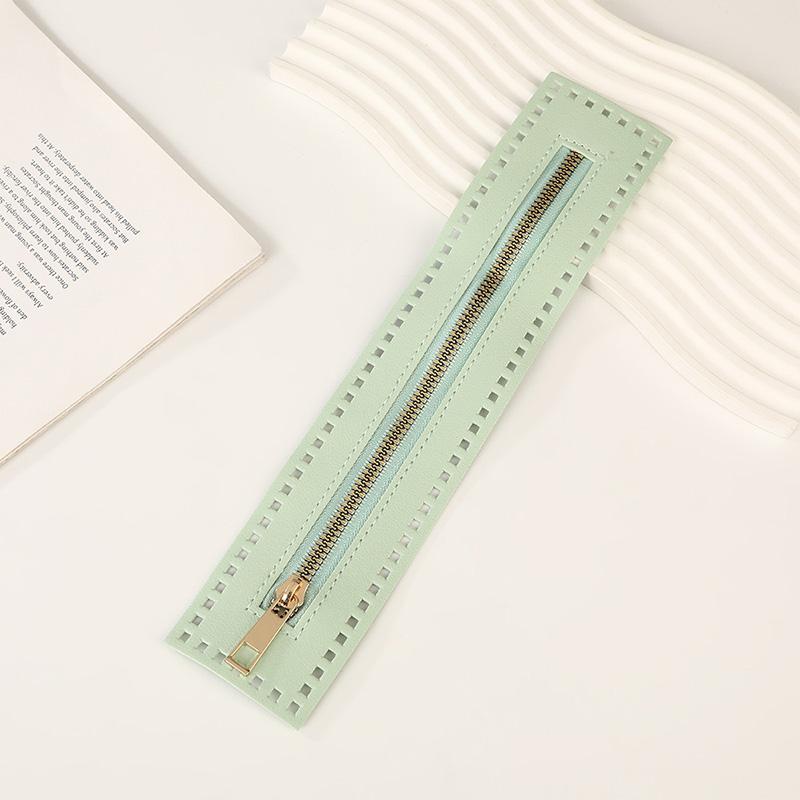

1PC PU 27cm Leather Zipper High Quality Double Sided for DIY Bags Solid Zipper Craft Supplies Sewing Accessories