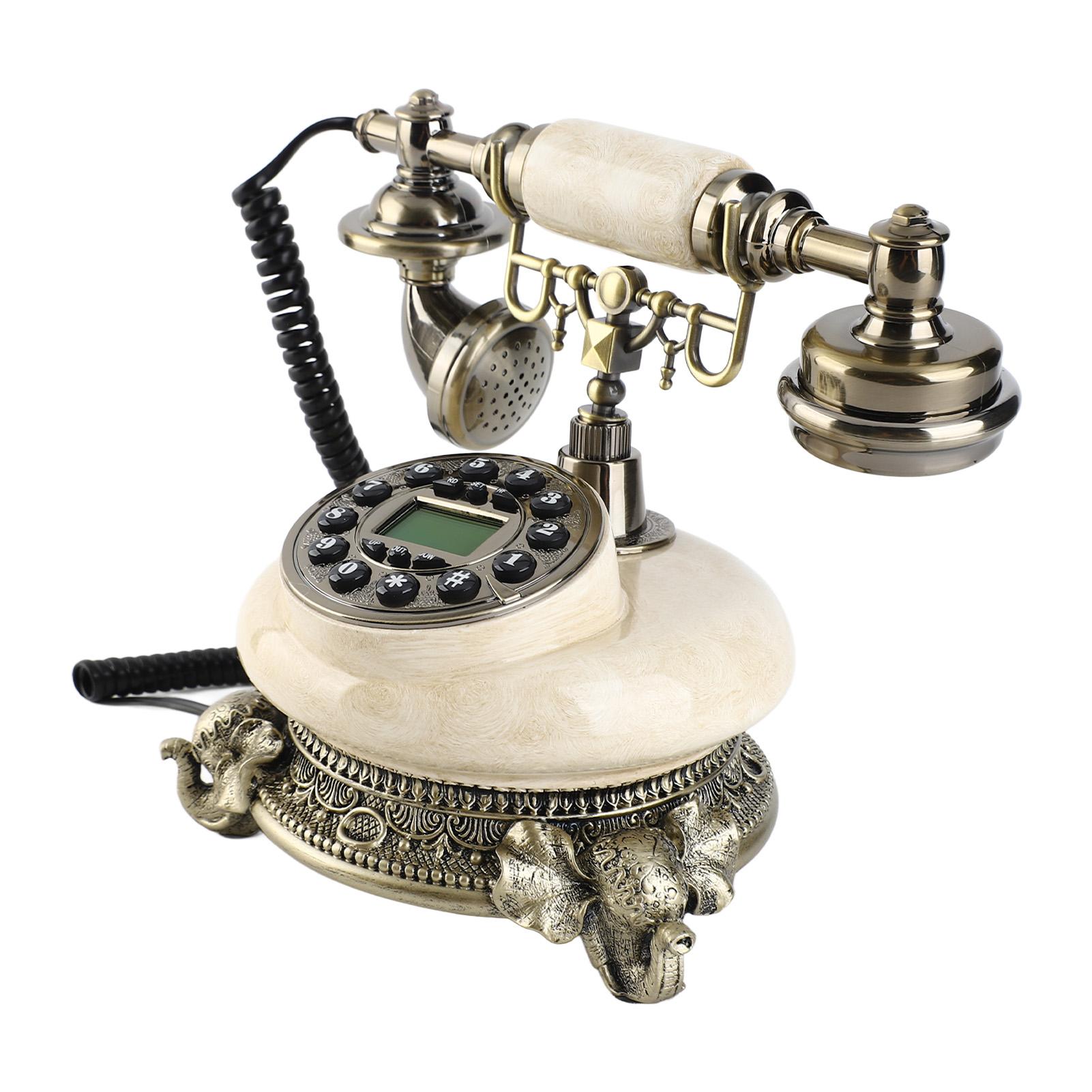 

Винтажный телефон Классический европейский ретро стационарный телефон с системой повторного набора номера Dual DTMF