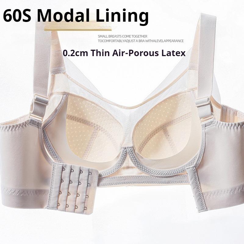 Latex Übergröße Vollschalen Sommer Ultra-dünne Unterwäsche Große Brust Kleine Seitenbrüste Schlauchtop Anti-Exposition Bügelloser BH