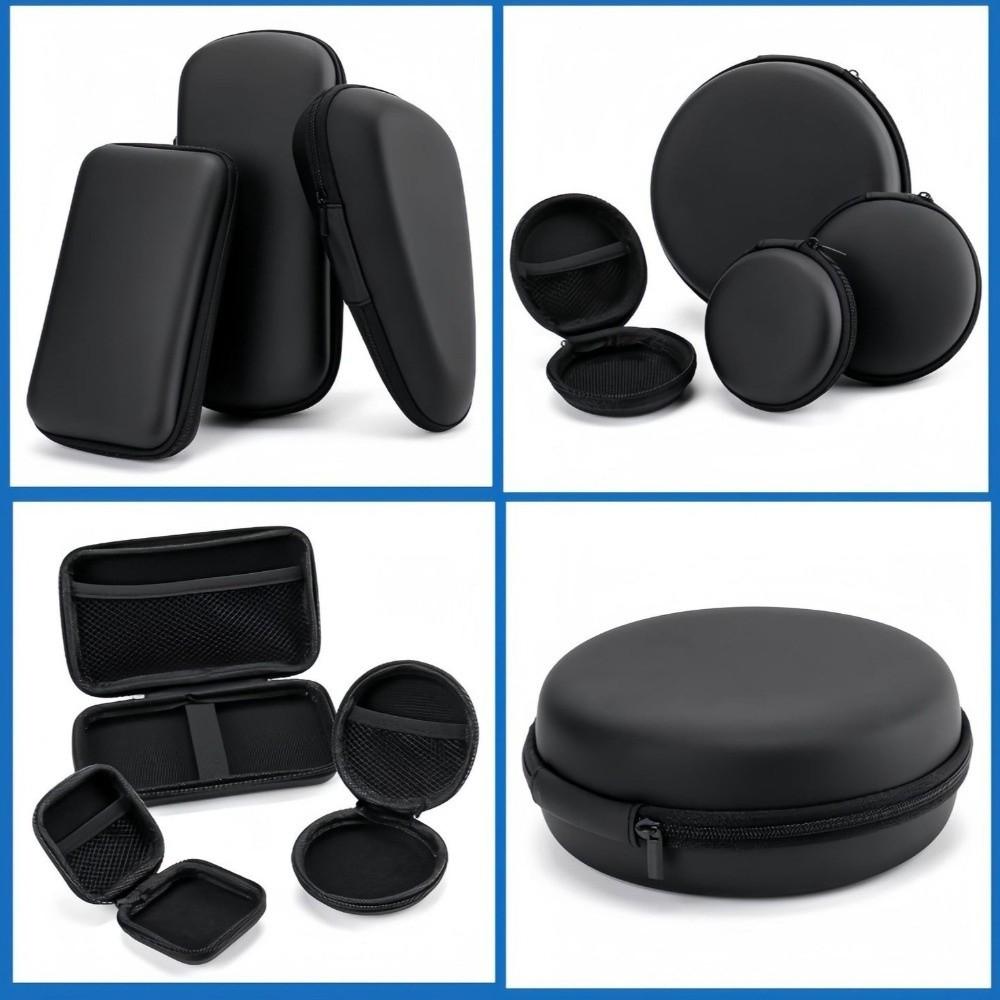 Durable Mini EVA Storage Box Black Portable Pouch Carrying Bag Protective Storage Case for Earphone