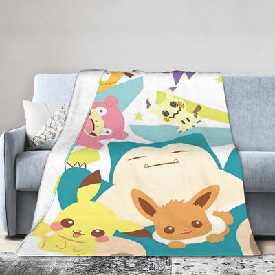 Kawaii Pocket Monster Decke Samt Frühling/Herbst Multifunktion Super Weiche Überwurfdecke für Bettwäsche Reise Steppdecke