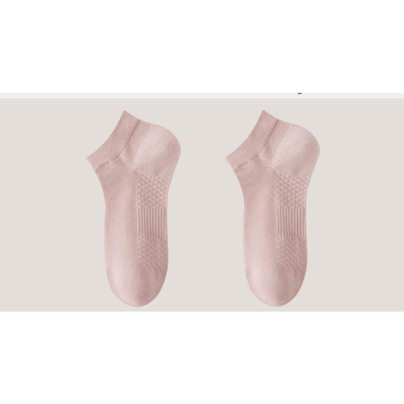 Summer Pure Cotton Boat Socks for Girls, Invisible Socks, Thin, Ultra-shallow, Sweat-absorbing and Non-dropping Cotton Short-sleeved Socks