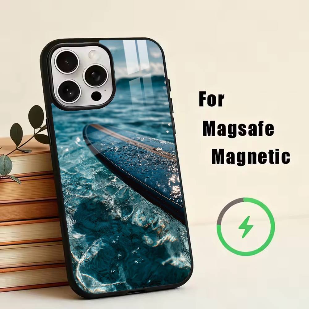 S-Surfing  Phone Case For iPhone17,16,15,14,13,12,11 Plus,Pro Magnetic with Magsafe Wireless Charging