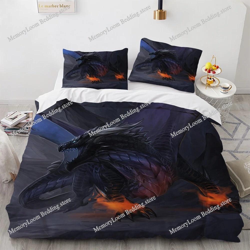 Pterosaur Dragon Soft Bedding Set Single-Twin-Full-Queen-King Size Adult Kid Bedroom Breathable Duvet Cover  Luxury Gift