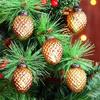 12 Vintage Mercury Copper Glass Pinecone Christmas Ornaments Pinecone Christmas Tree Decorations for Halloween, New Year, Valentine Day