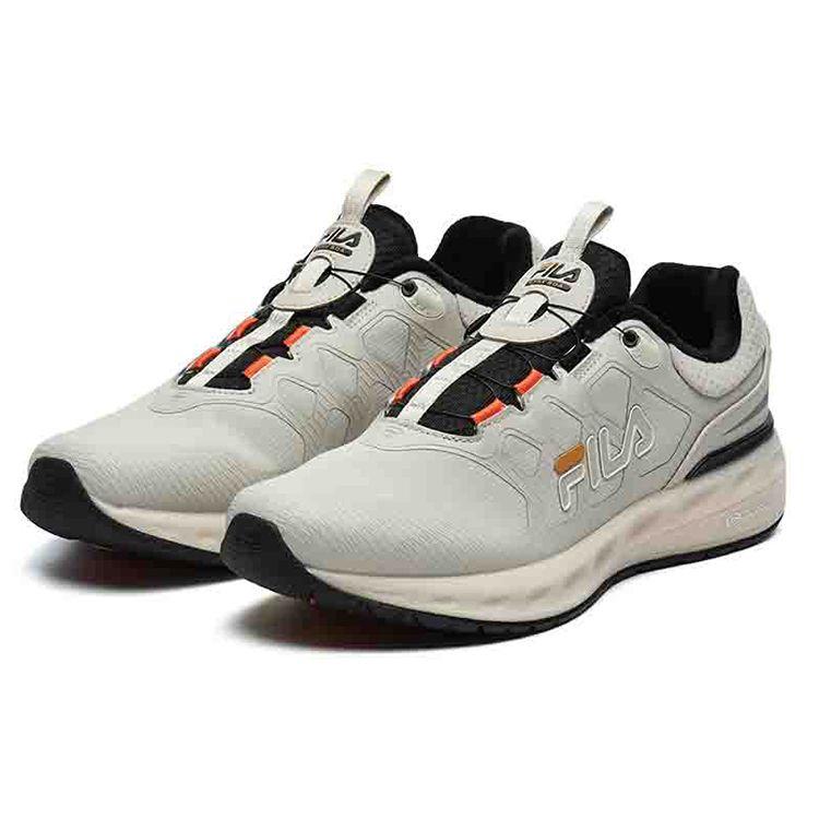 Fila Boa Simple Professional Sports Fleece Fabric TPU Low-Top Marathon Running Shoes Men Sneaker Dove-Yellow A12M212210FPB