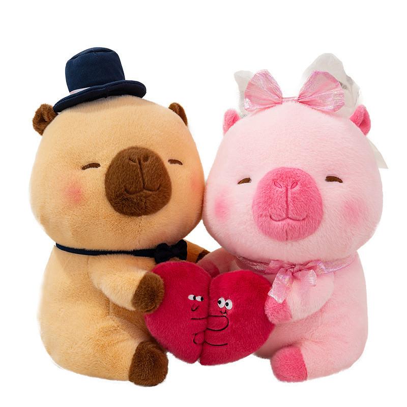 Capybara Plush Toy With Magnetic Companion Ultra Soft Stuffed For Decor Room