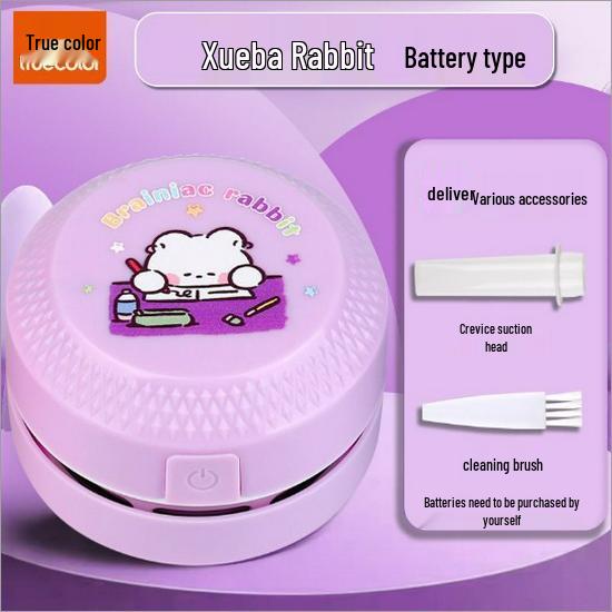 True Color Rechargeable Desktop Vacuum for Eraser Crumbs, Paper Scraps, and Pencil Shavings
