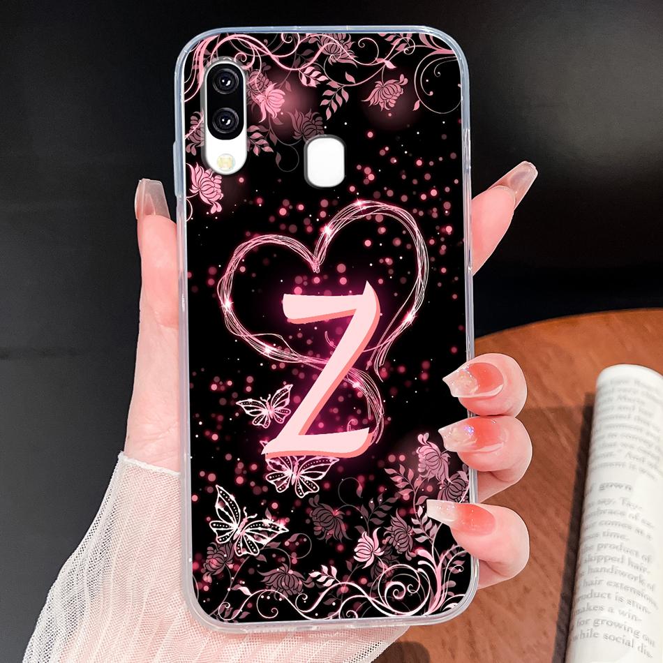 Case For Samsung Galaxy A40 A41 A50 A50S Name Letter Soft TPU Clear Silicone Cover For Samsung A 40 A 50 Lightweight Phone Funda