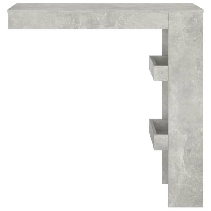 VidaXL Wall-mounted Bar Table Concrete Grey 102x45x103.5cm Engineered Wood 811785