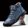 Fashion Handmade Men Leather Boots Fashion High-Top Casual Boots High Quality Sneakers for Men Lace-up Ankle Boots Hot Sale Botas Hombre