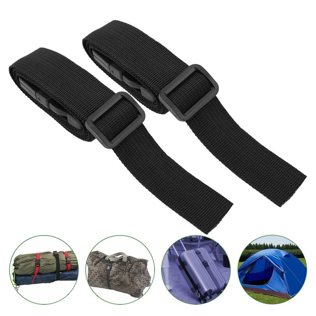 2Pcs   Straps 150x2.5cm Travel Luggage Fixing Strapping Belts with Buckles