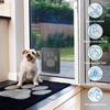 Pet Dog Door Lockable Self-Closing Function Sturdy Screen Door for Dog Cat Easy Safe Freely Enter House