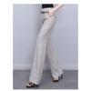 Harajuku Office Summer High Waist Women's Wide Leg Capris Suit Pants for Women Cotton Linen Baggy Straight Pants Woman Trousers
