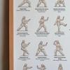 5 kusů Tai Chi cvičební tabule pro seniory a začátečníky, plakát 10x8 palců s jemnými stojenými a sedavými pozicemi, nízkoúderový fitness průvodce pro flexibilitu