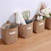 Storage Bag Cotton Linen Non-Woven Pocket Lightweight with Hanging Hole Wall Mounted Pouch for Bedside Bed Frames