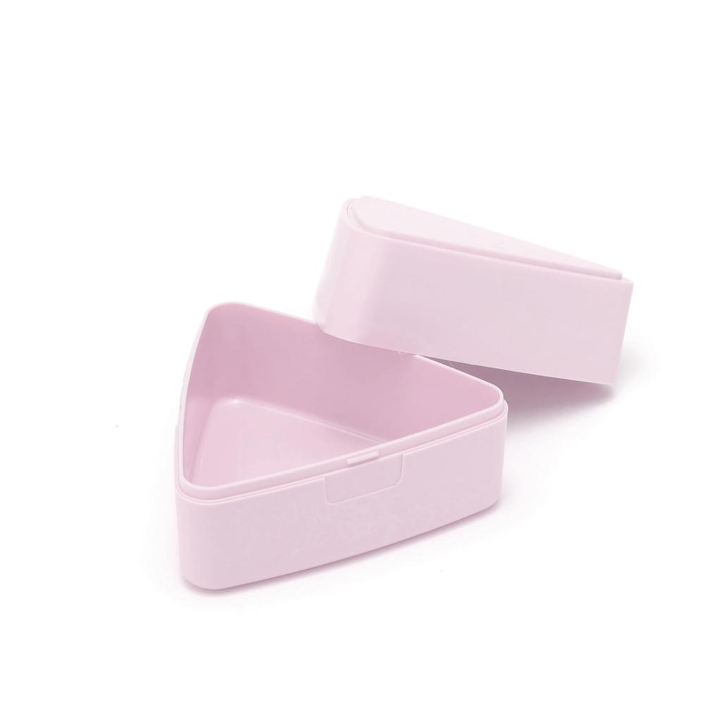 Triangle Rice Ball Case with Integrated Cooling Single Rice Ball Powder X X Mini Lunch GEL-COOL Pack, Holder, Purple, 10.3 9.5 6.6 Cm, Box, One-Touch
