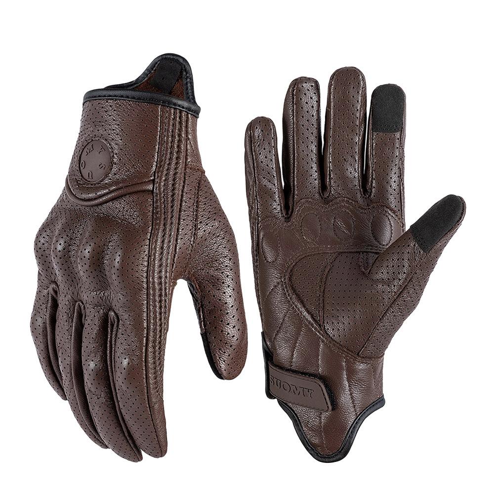 Genuine leather anti-drop cycling gloves, summer