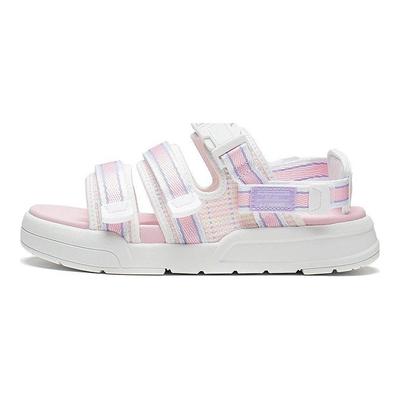 Li Ning Coca Sandales de Sport Décontractées Sandales de Plage Sandales pour Femmes Blanc Rose AGUS004-1