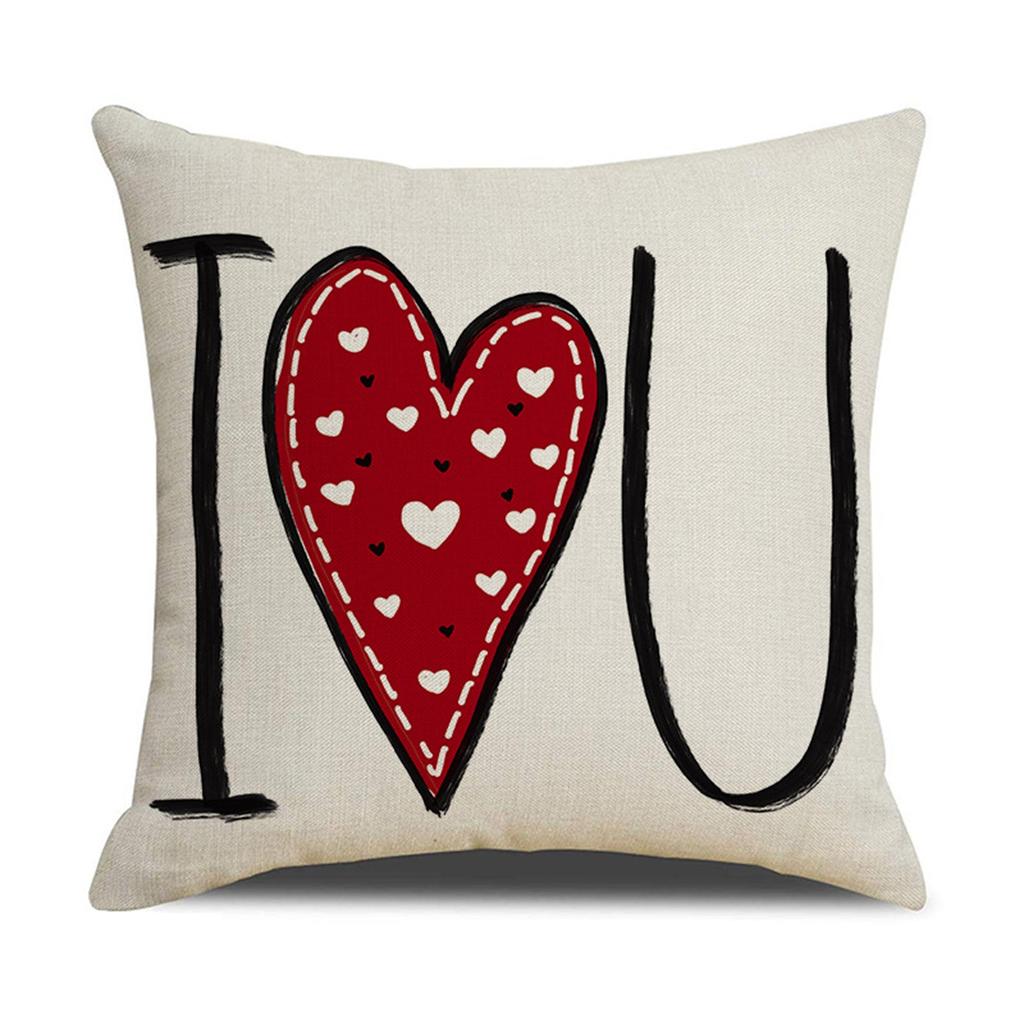 Valentines Day -ow Covers 18x18 Set Of 4 Love Heart Valentines Day Throw Pillows Decorative Cushion Cases Valentine Decorations