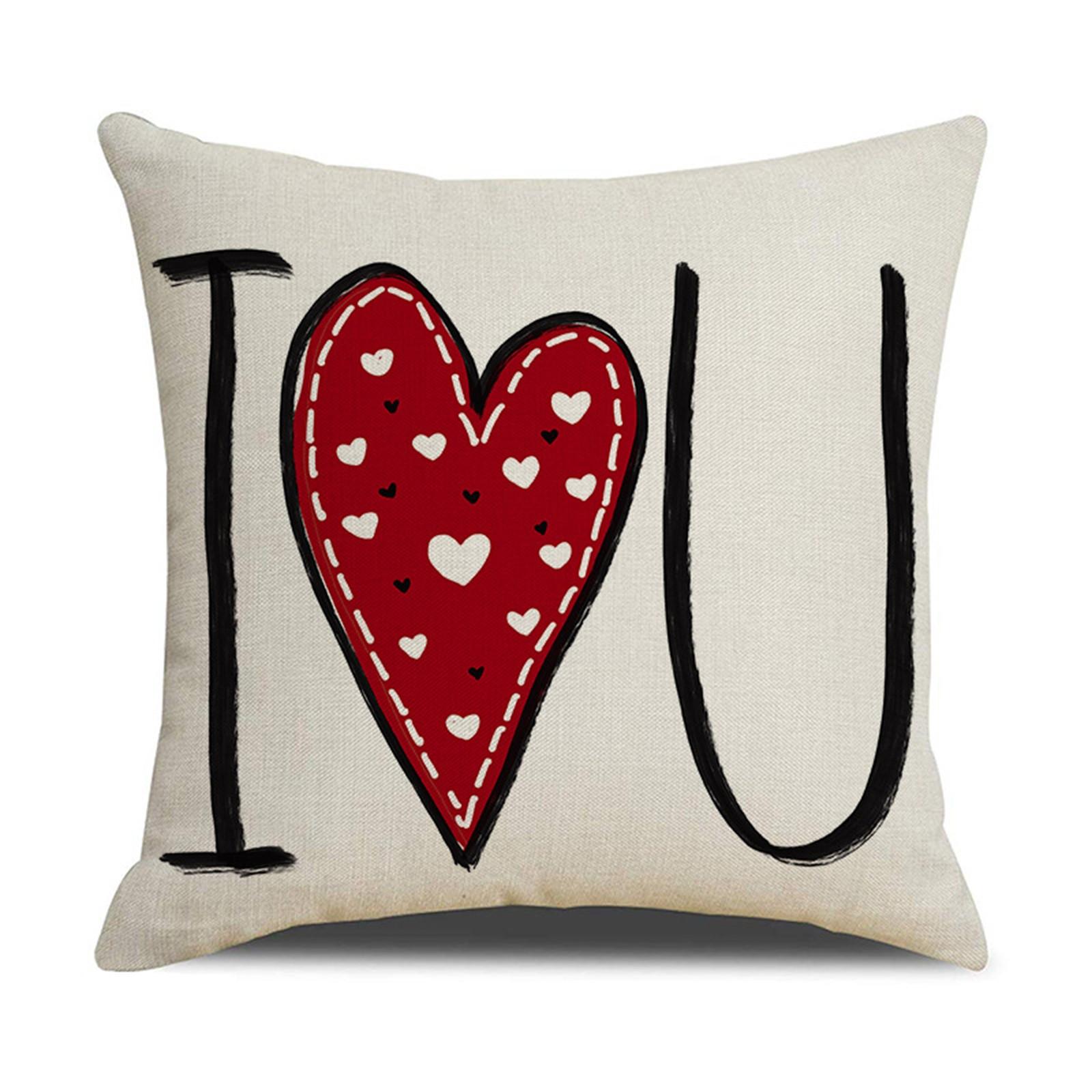 

Valentines Day -ow Covers 18x18 Set Of 4 Love Heart Valentines Day Throw Pillows Decorative Cushion Cases Valentine Decorations One Size