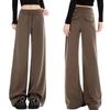 Yacel Original Thickened Autumn 2025 High Waist Slim Fit Wide Leg Casual Pants for Women