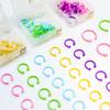 Colorful Plastic Loose-Leaf Notebook Rings for Paper Storage - XL/L/S Sizes, Random Circle Design