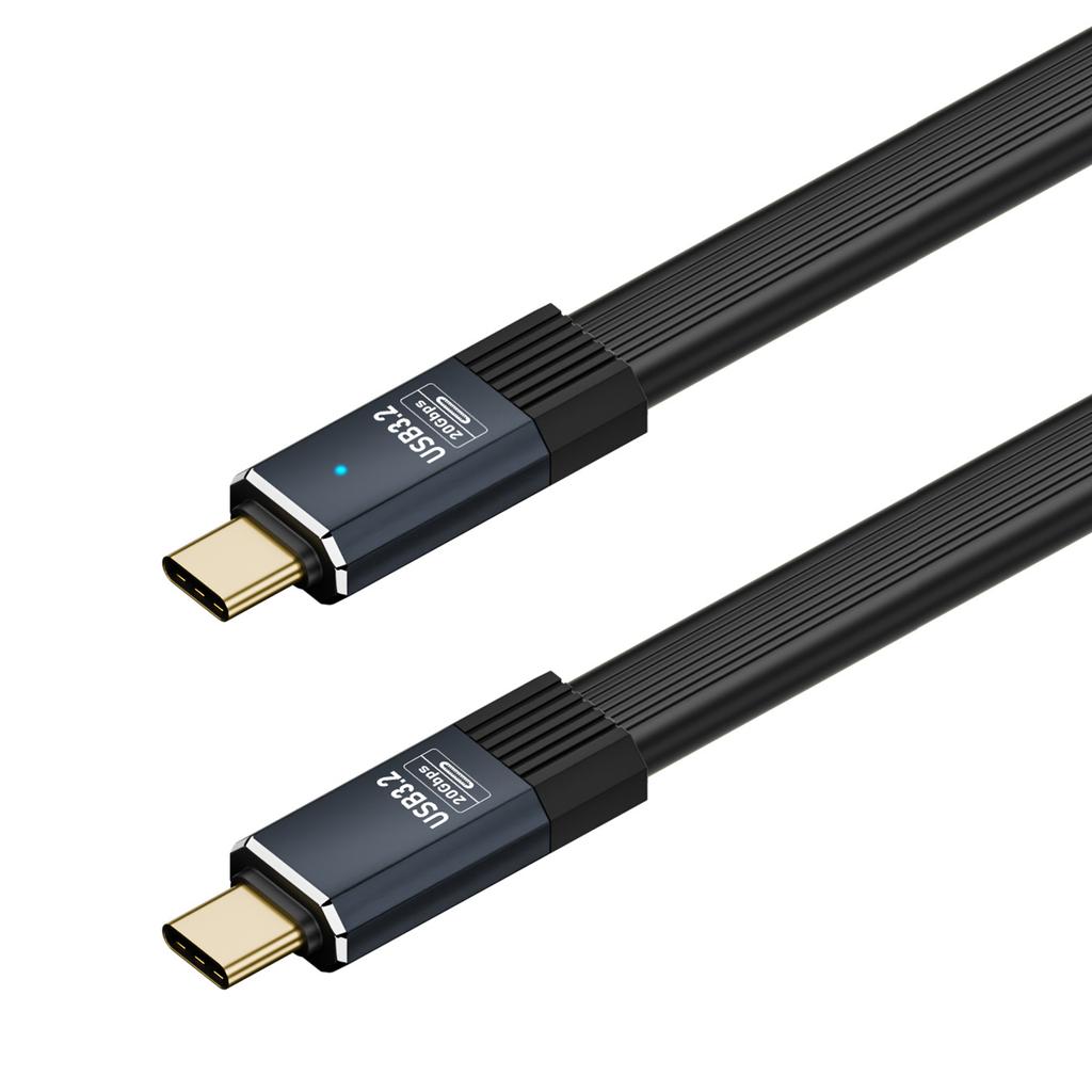 Cablu Flexibil Moale de Încărcare USB 3.2 Tip C Viteză Rapidă Transfer de Date 20Gbps OTG Suport 8K60hz pentru Laptopuri și Telefoane