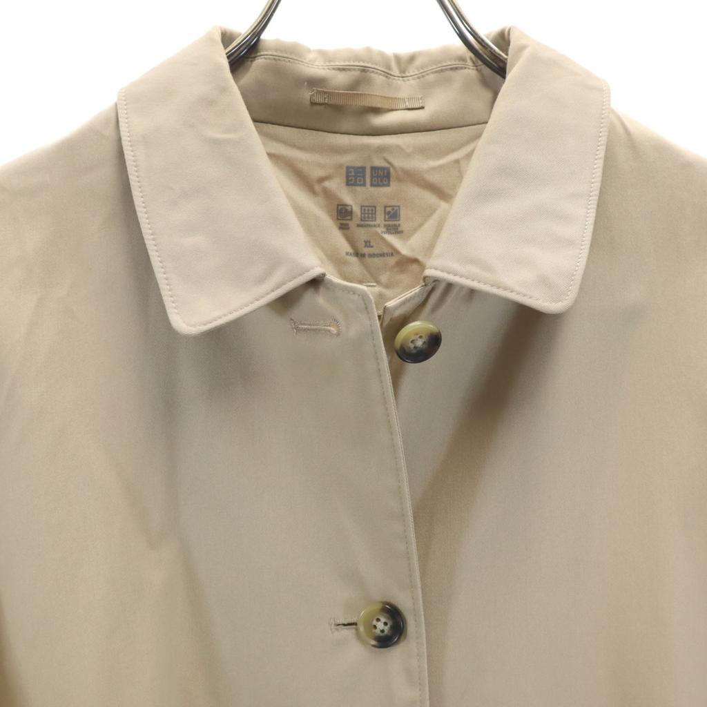 Uniqlo Block Tech Stainless Collar Coat XL Beige Women Used