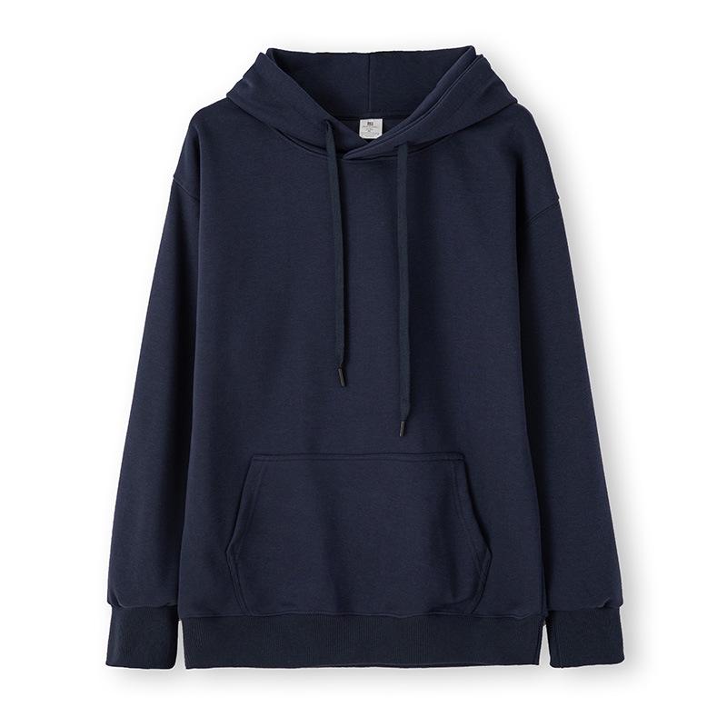 Unisex Plus Size Cotton Hoodie - Warm, Loose, Double-Layered Sweatshirt for Autumn & Winter