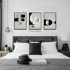 Abstract Geometric Canvas Wall Art Minimalist Black and White Geometric Poster Prints Modern Abstract Geometric Canvas Black and White Grey Abstract