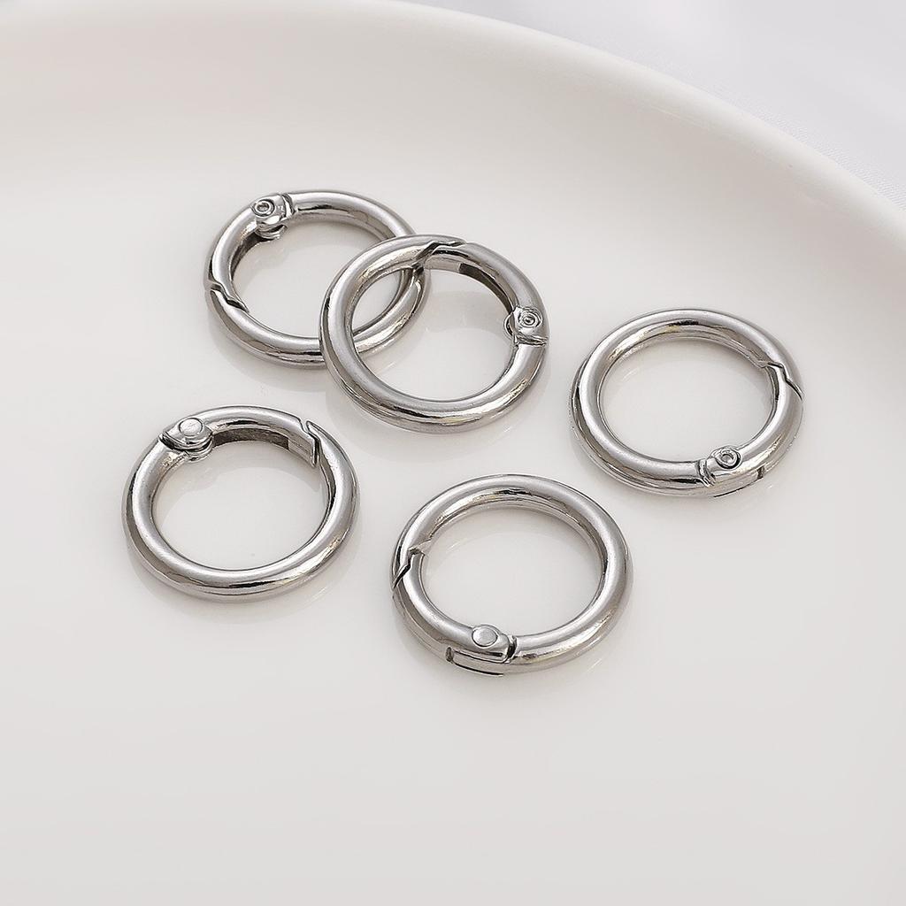 Free Spring Clasps for Jewelry Making and Bead, Round Keychain Rings, 3.5 Mm 30 Mm