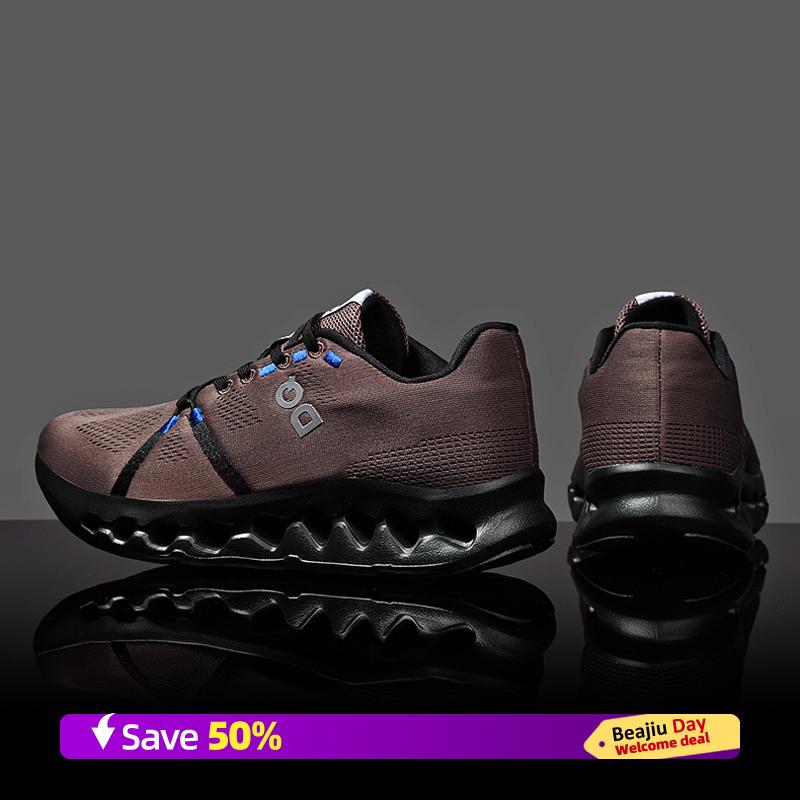 

Мужские спортивные кроссовки для бега с пряжкой Turn Buckle, дышащие, легкие, женские, удобные, спортивные, нескользящие, с углеродной пластиной, кроссовки для марафона 38 коричневый