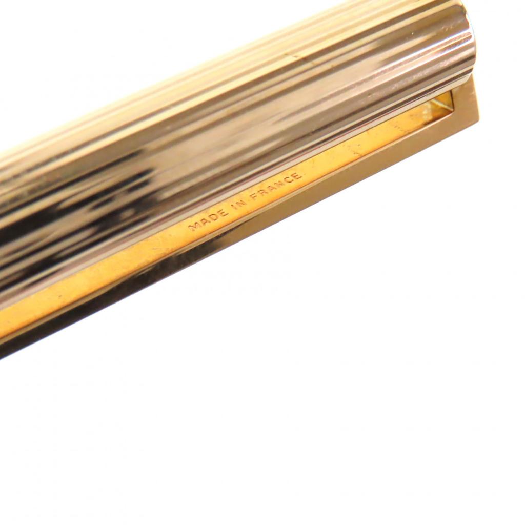 Great Dupont Ballpoint pen PG stripe with engraved logo and twist fastening gold mens Used
