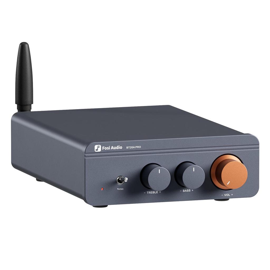 FosiAudio BT20APRO Dual-Channel Bluetooth 5.0 Amplifier with High/Low Frequency Adjustment