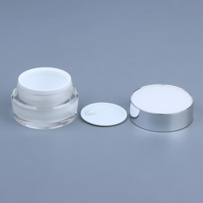 1Pcs Acrylic White Pink Purple Eyeshadow Box 5G-30G Eye Cream Jar Empty Face Cream Bottle Thickened Cream Box Cosmetic Container