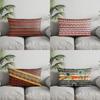 Home Decor Patterned Rectangular Throw Pillow Covers Suitable For Sofa Bedroom Car Pillow Cover Cushion Rectangular Back Cushion