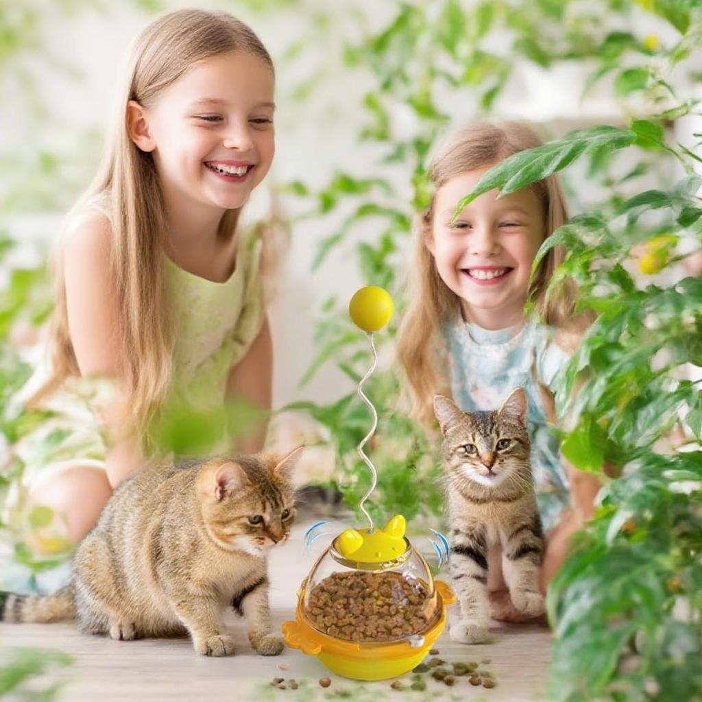 Cat Treat Toy Treat Puzzles for Indoor Cats Interactive Pet Playing Training Supplies for Kittens Home Garden Balcony Bedroom