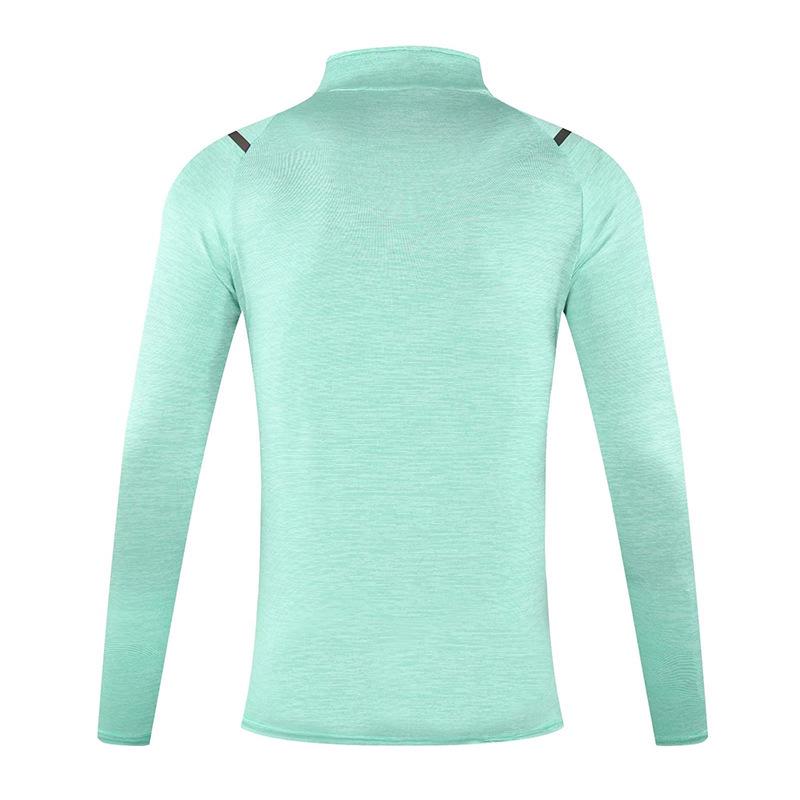 Men's Quick-Dry Long-Sleeve Half-Zip Sports T-Shirt for Running and Fitness