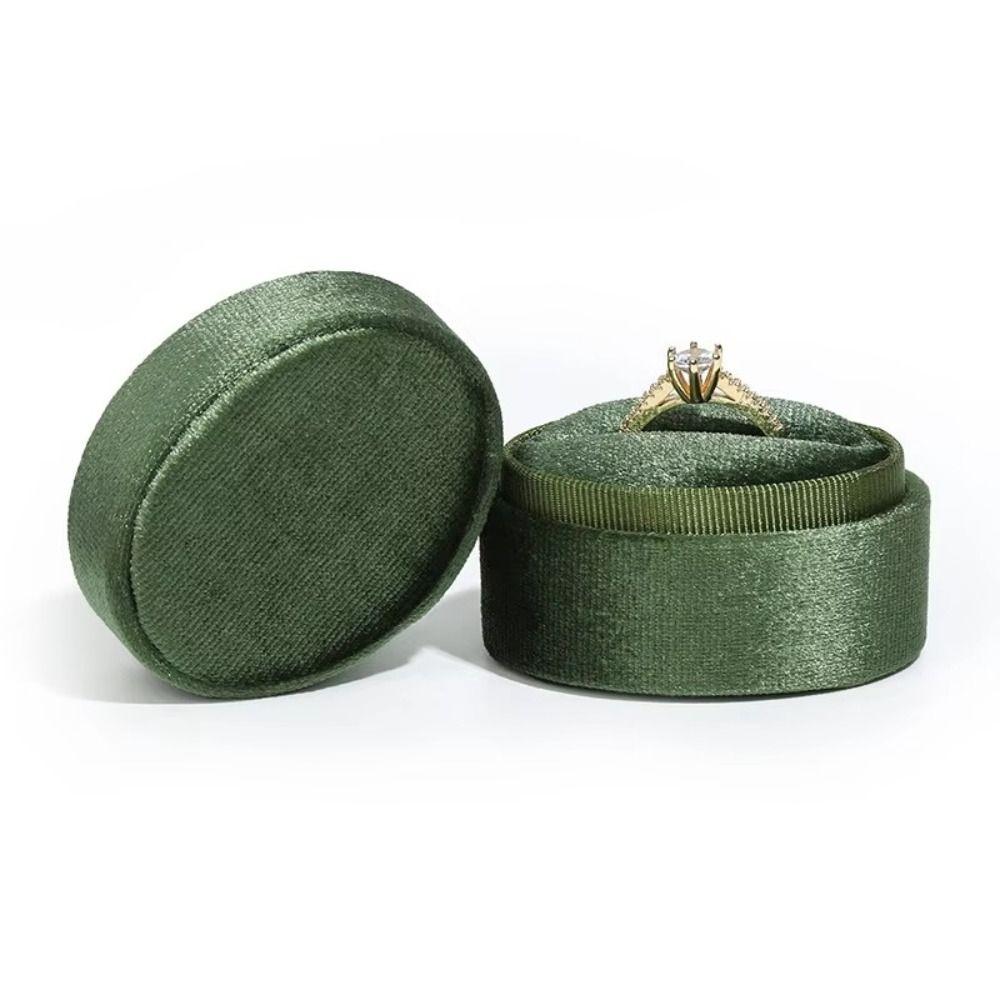Single Oval Ring Box Velvet Material Jewelry Box New Velvet Ring Box