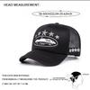 Nuovo Cappellino da Baseball Unisex con Stampa Rete Traspirante Parasole Hip Hop Trucker Cappellino Moda Urbana Sportivo Nero Taglia Unica