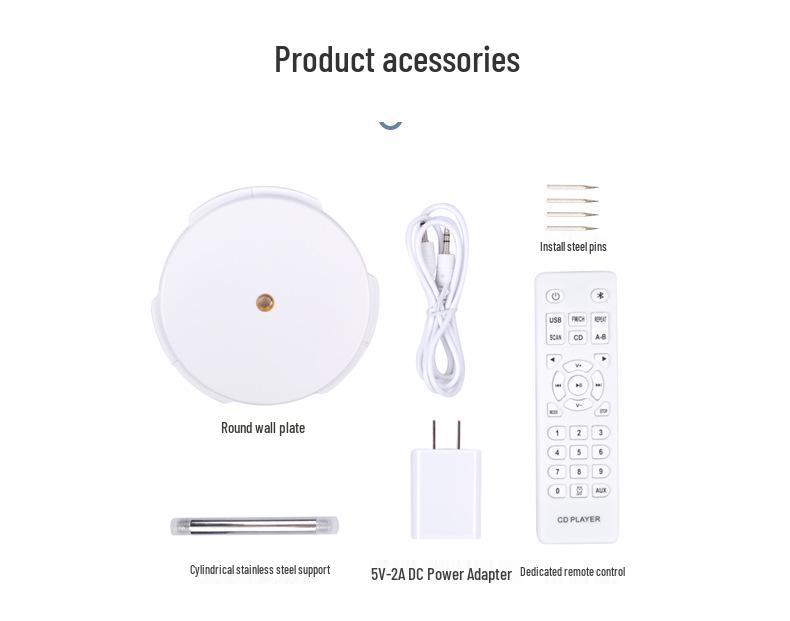 Radyolu ve İngilizce Tekrarlama Fonksiyonlu Kecag Duvara Monte Bluetooth CD Çalar