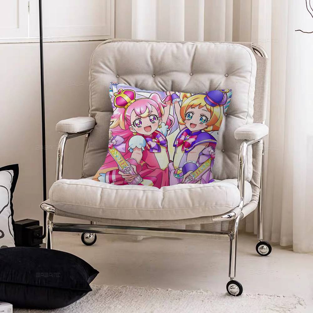 Pretty Cure Precure Princess Anime Cushion Cover Polyester Sofa Cushions Decorative Throw Pillows Home Decoration Pillowcover